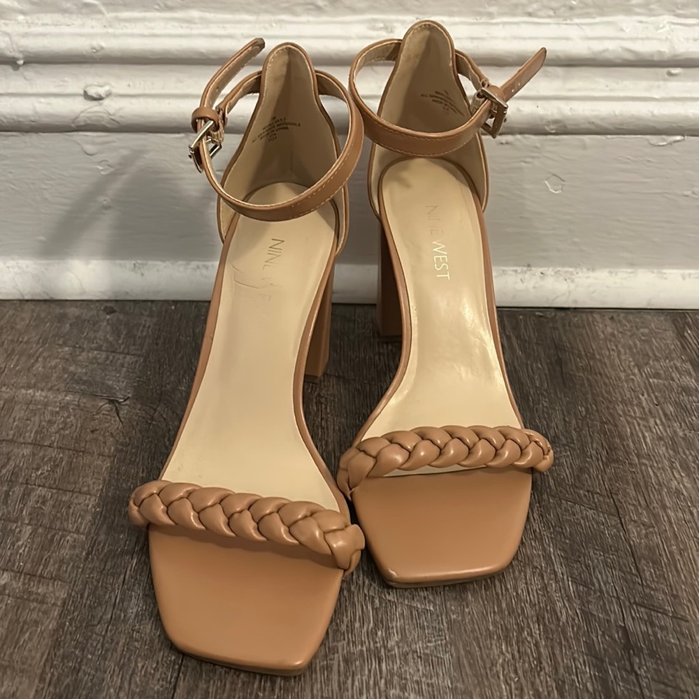 Nine West Nude Block Heels
